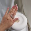 انگشتر پیچ پیچی نقره ایی
