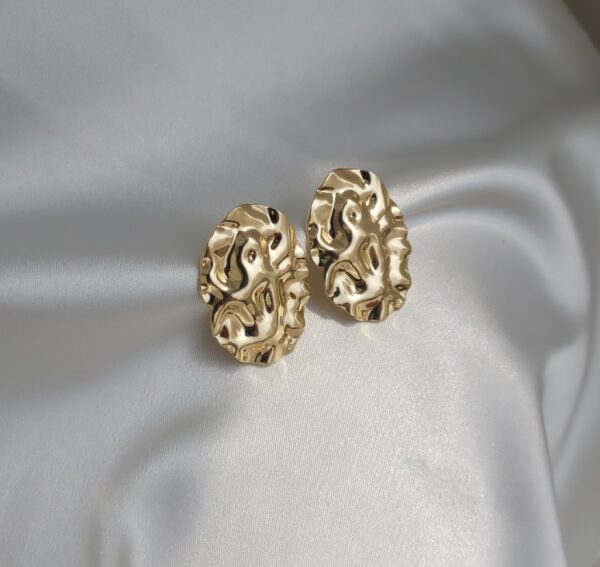 گوشواره مچاله طلایی