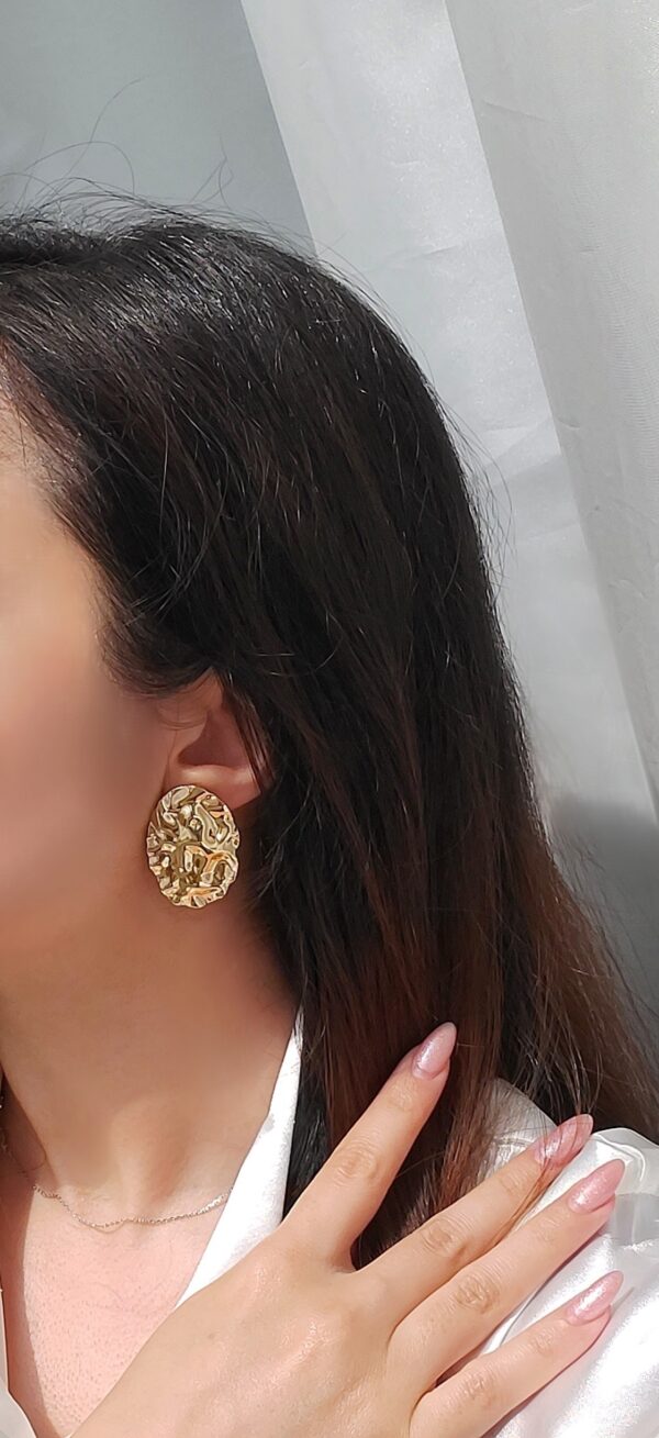 گوشواره مچاله طلایی