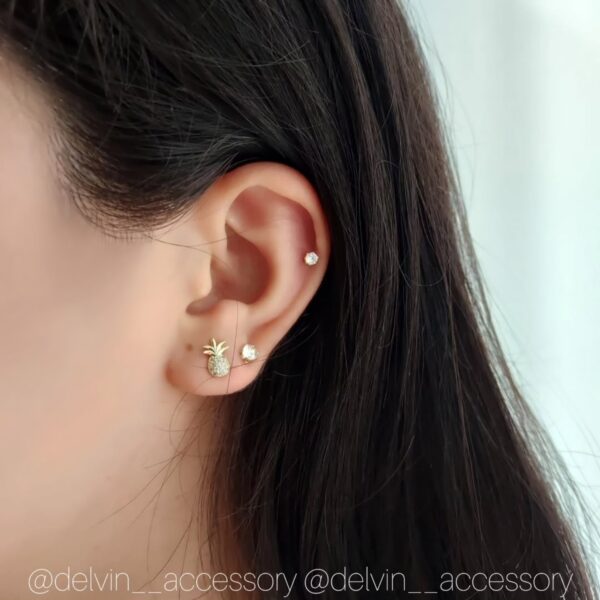 گوشواره 3تایی آناناسی