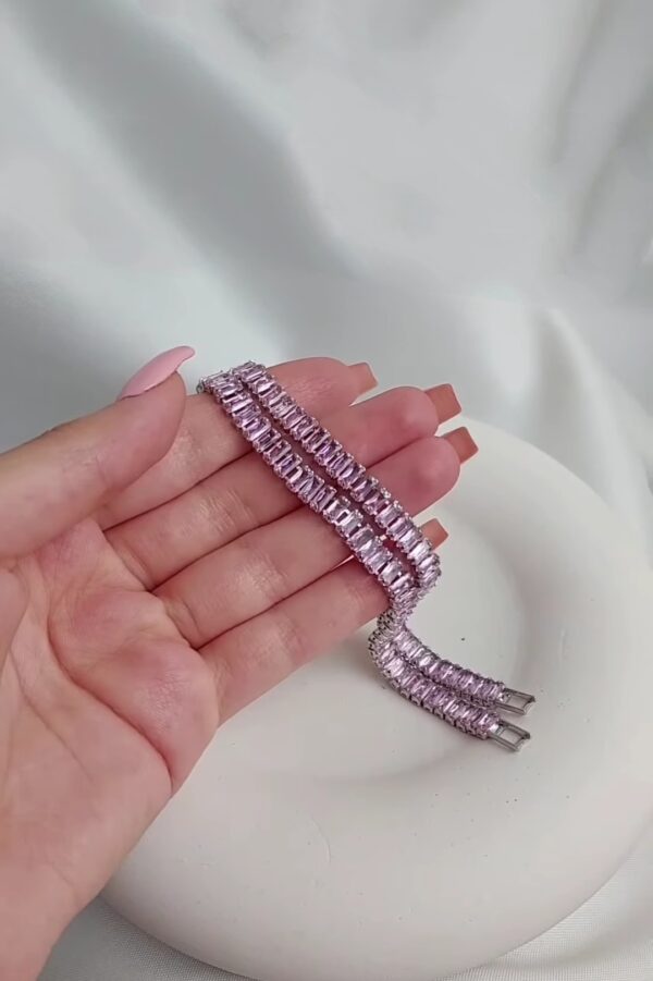 دستبند تنیسی صورتی