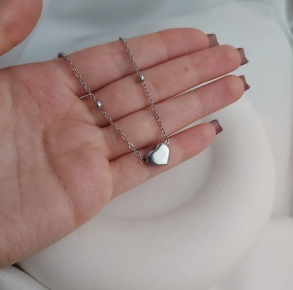 گردنبند نقره ایی قلب کوچک