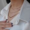 گردنبند3لاین طلایی