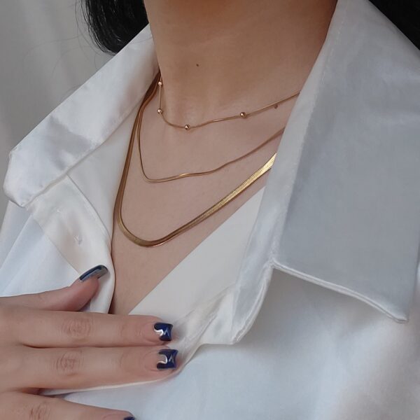 گردنبند3لاین طلایی