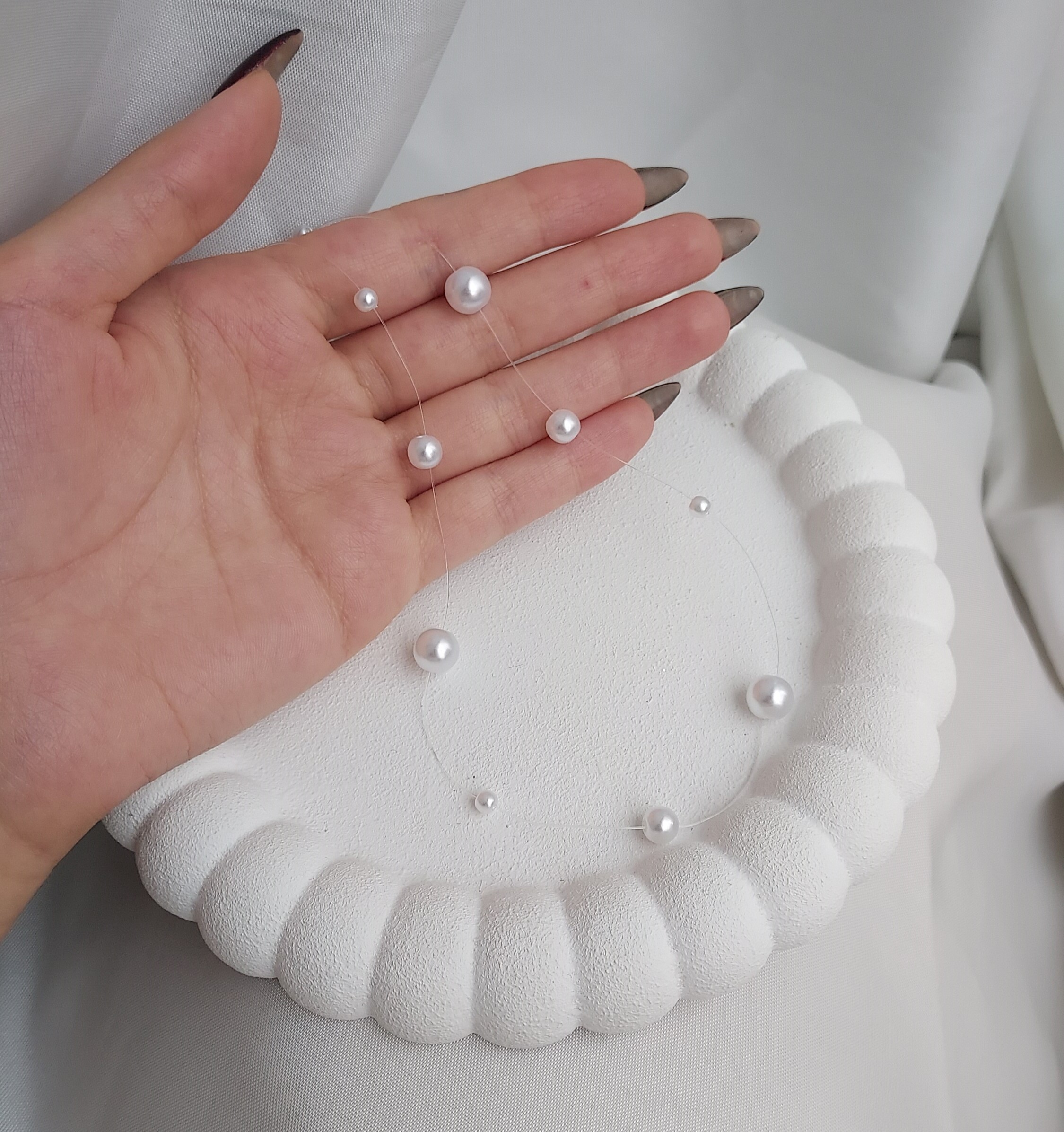 گردنبند نامرعی مرواریدی