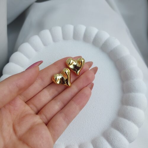 گوشواره قلب طلایی گوشواره قلب طلایی