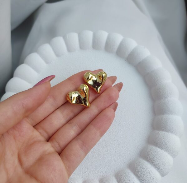 گوشواره قلب طلایی