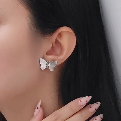 گوشواره پروانه استیل