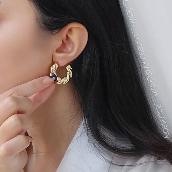 گوشواره کروسان طلایی