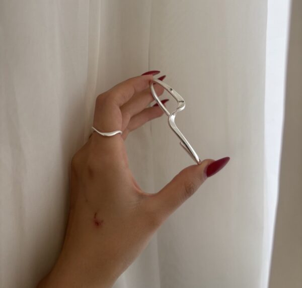 نیم ست موج نقره ایی