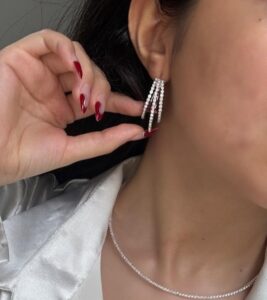 گوشواره 3لاین جواهری