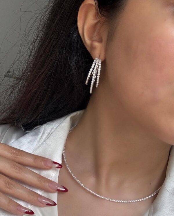 گوشواره 3لاین جواهری