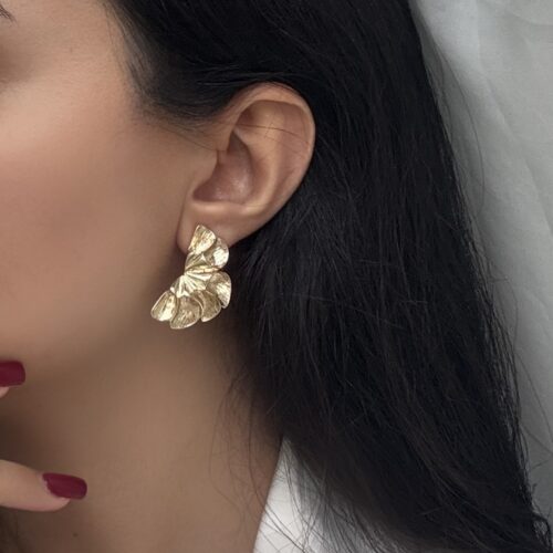 گوشواره نیم گل استیل گوشواره نیم گل استیل