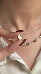 گردنبند 2لاین مرواریدی